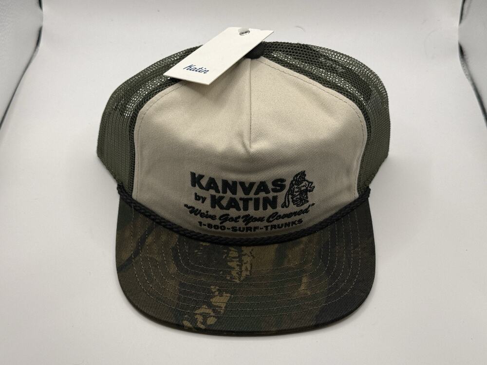 Kanvas By Katin Surf Trunks Camo Hat Snapback Adjustable Outdoor Logo NWT